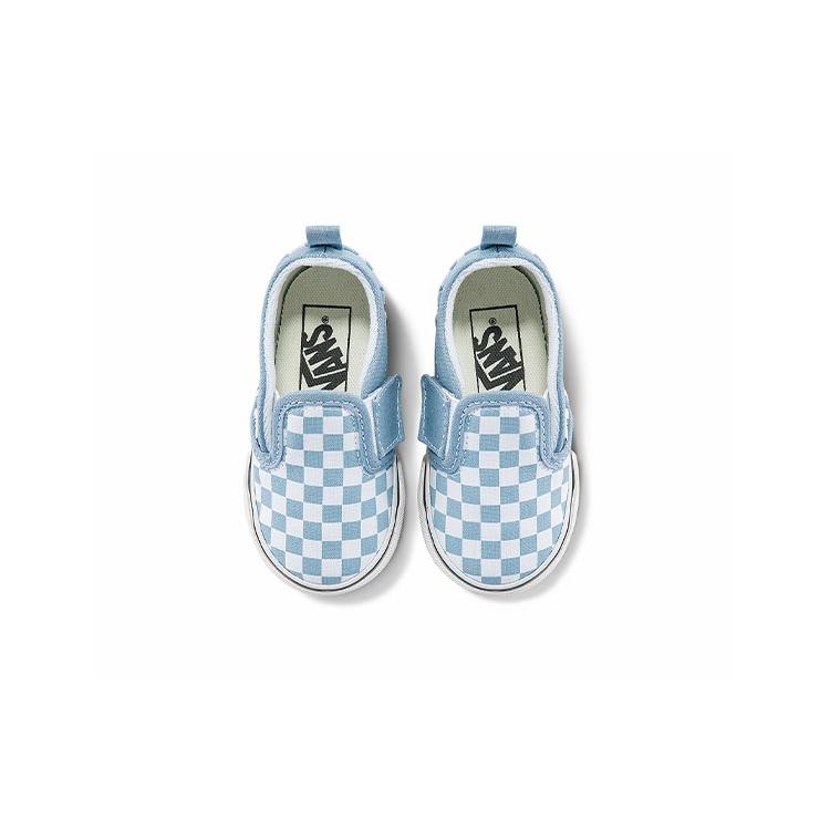 Vans Checkerboard Casual Low Top Skateboard Shoes Milk Blue Infant And Toddler VN0A5EFKBD2