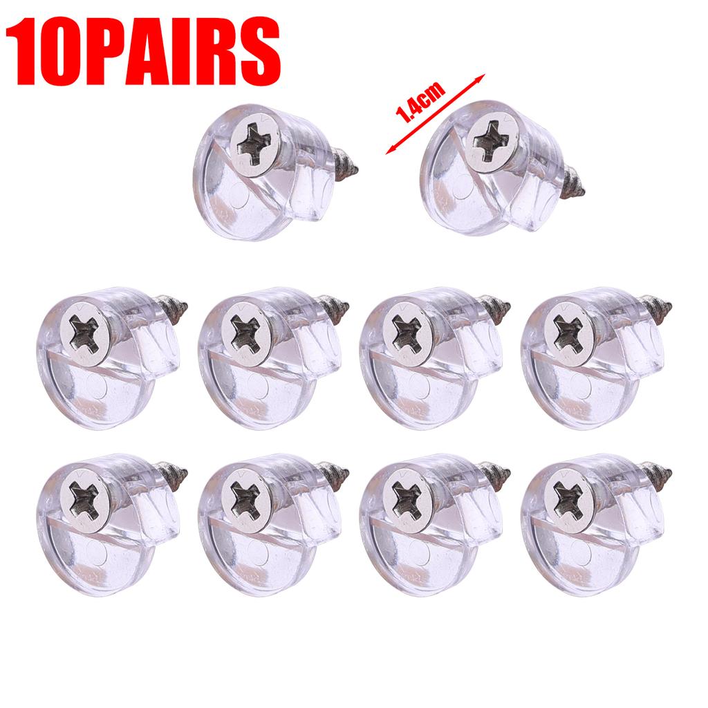 10-200Pcs Glass Retainer Clips Kit with Screws for Fixing Glass Cabinet Doors Windows Home Improvement Hanging Hardware Tools