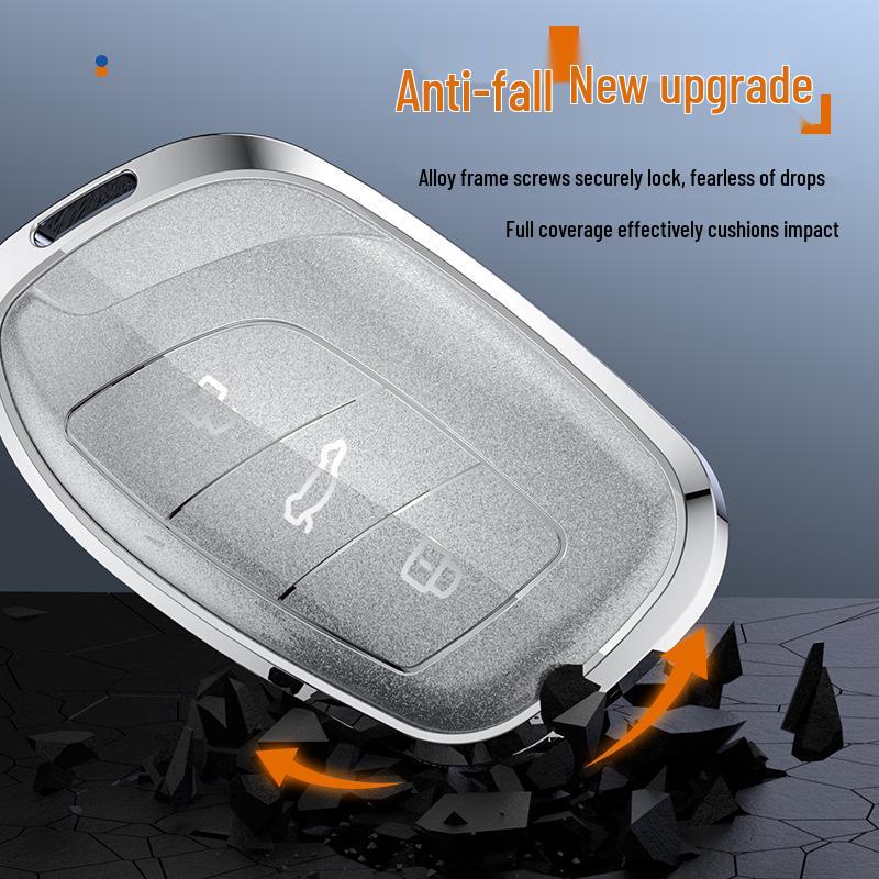 Hliníková slitina pouzdra na klíče pro Roewe RX5 Plus, i5, i6 Max, MG5, Max a RX3 s klíčenkou