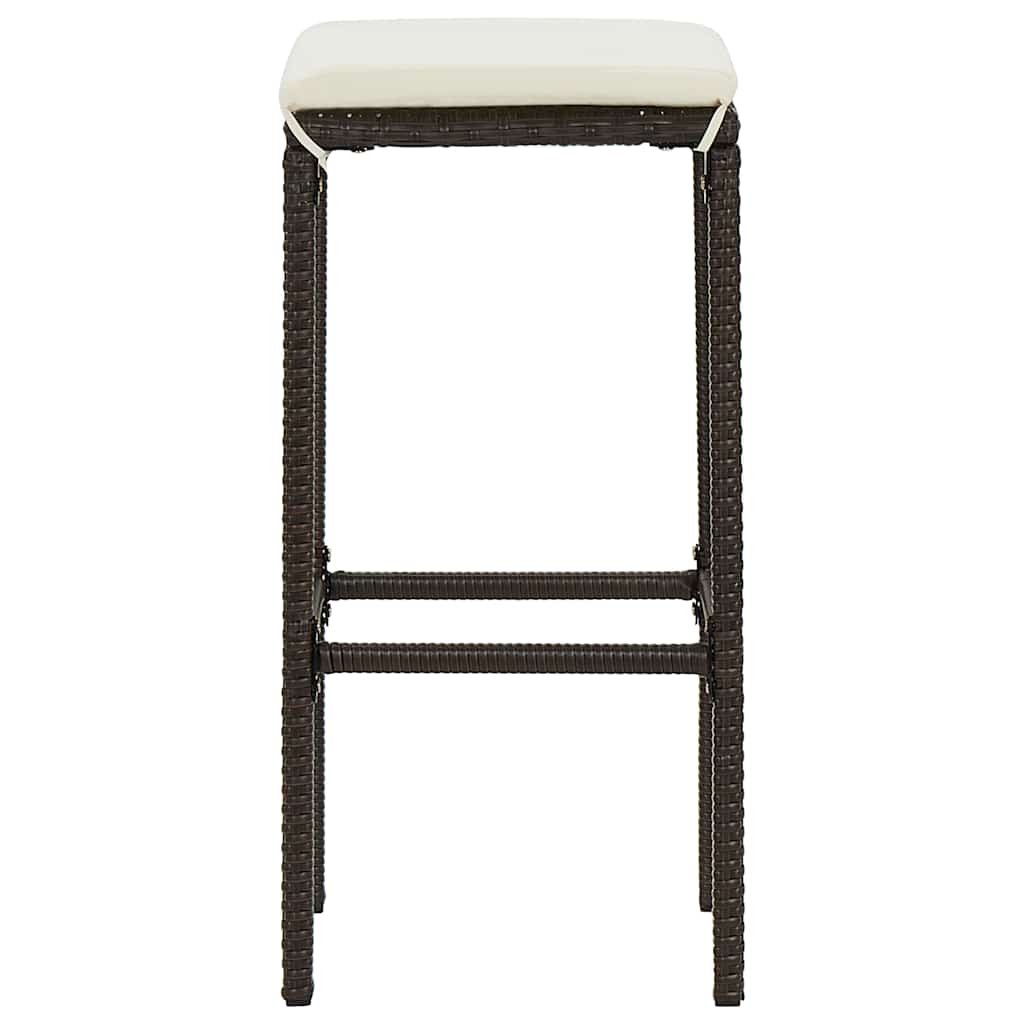 vidaXL 5-tlg. Gartenbar-Set mit Kissen Braun