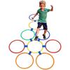 Hopscotch Ring Game with 10 Rings and 15 Connectors for Indoor Outdoor, Hopscotch Outdoor Game, Fun Playground Toy