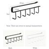 6-hook Metal Frame Kitchen Supplies Hanger, Supplies Storage, Tie Hook