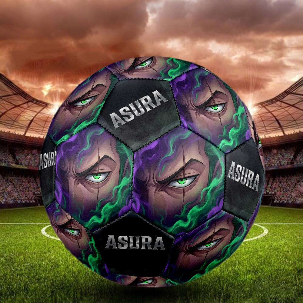 1pc One Piece Football Soccer Ball Size 5 Indoor Soccer Ball Fashion Colorful  Backyard Game -Great For Sports Fans Gift HE32