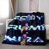 1pc ZOEY, "RUMI" Flannel Blanket [Cozy Throw Blanket] For Sofa, Bed, Travel, Camping, Livingroom, Office, Couch, Chair, And Bed
