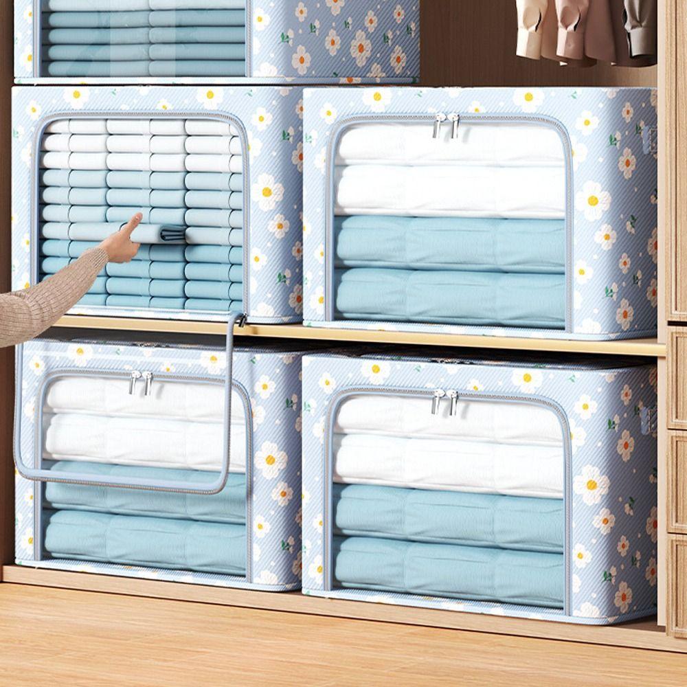Large Capacity Oxford Fabric Storage Box Waterproof Wardrobe Organiser Sorting Box  Wardrobe