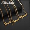 Atoztide Custom Name Necklace for Women Stainless Steel Jewelry Nameplate Choker Twisted Chain Personalized Birthday Gift