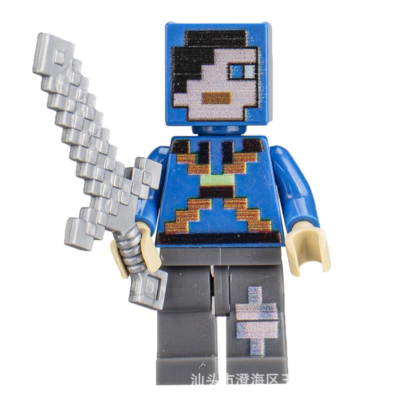 Ninja Warrior Superhero Doll With Weapon Single Building Block Assembly Toy