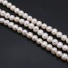 1String, 9-10mm White Natural Freshwater Near Round Pearls 36cm Loose Beads for Handmade Jewelry Craft Supplies, DIY Holiday Gifts