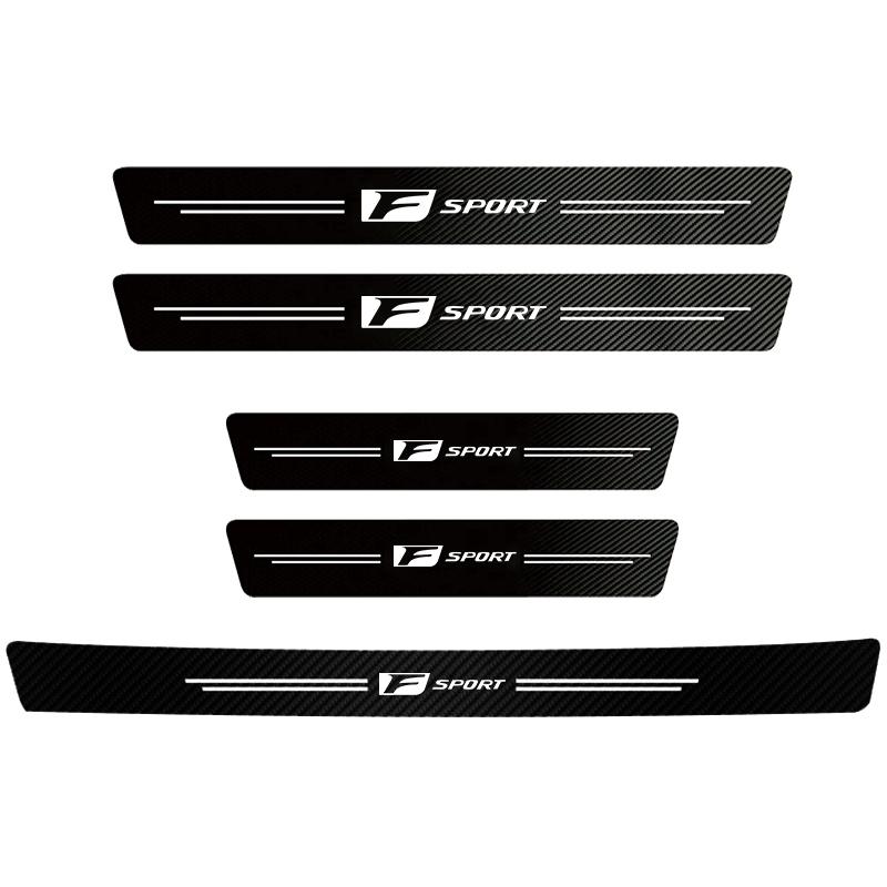 

1/4/5Pcs Car Door Sill Scuff Plate Decor Carbon Fiber Stickers For Lexus ES350 IS350 LS400 RX330 IS300h RX400h GS300 LX570 LS460