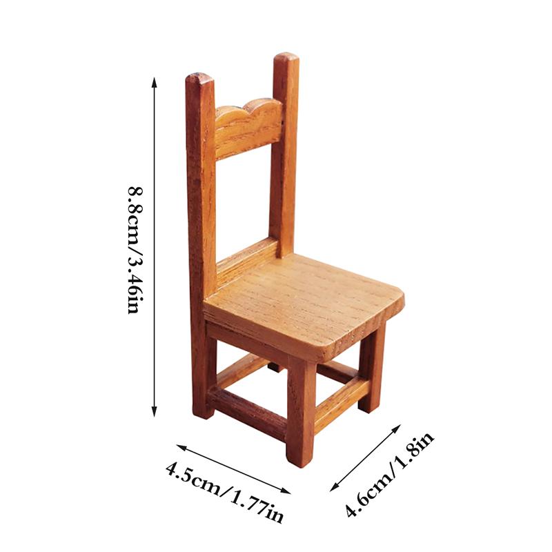 1:12 Dollhouse Miniature Chair Back Chair Stool Home Furniture Model Decor Toy