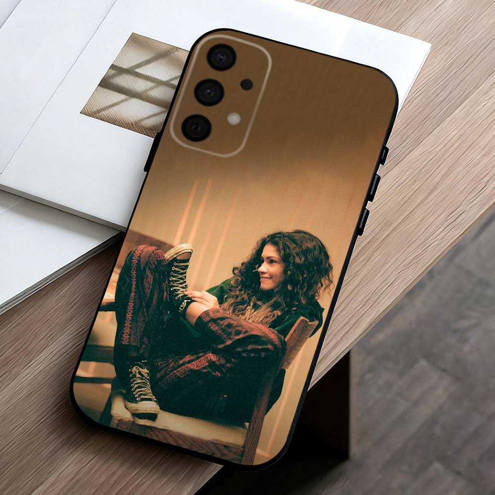E-Euphoria A-American TV S-series Phone Case For Samsung Galaxy A73,A72,A71,A70,A53,A52,A51,Others Soft Black Cover