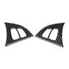 2Pcs Set Carbon Fiber Steering Wheel Frame Cover Trim Left Hand Driving Fit for E70 X5 2008 2013