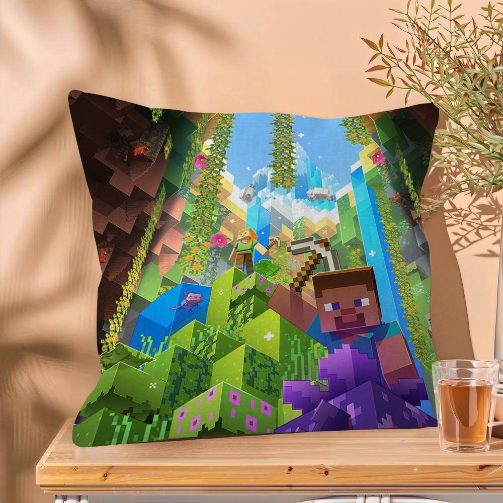 1PC PC Game M-Minecraft  Cushion Cover Car Throw Pillow Case For Sofa Car Christmas Gift