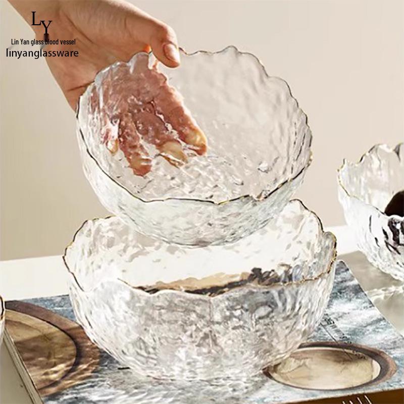 Luxury Glass Fruit Plate - Elegant Coffee Table Display with Salad Bowl Functionality