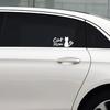 13CMX6.7CM Exquisite Cat Mom Car Sticker FunnyVinyl Deca Decor Black Silver for Cute Stickers