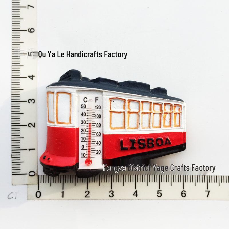 Hand-Painted Resin Magnetic Souvenir Stickers from Portugal