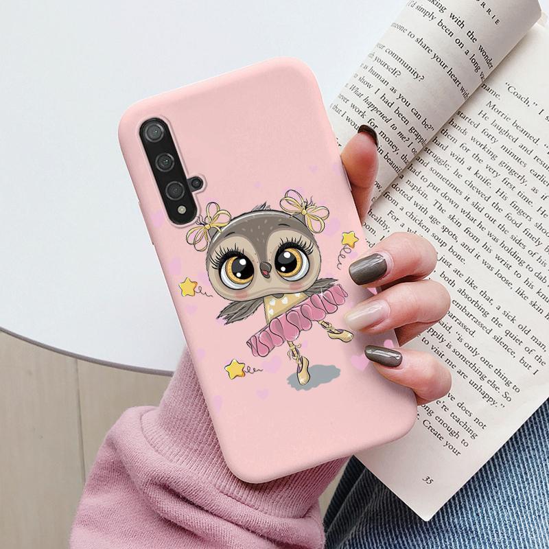 Flowers Funda For Huawei Nova 5T Capa NOVA5T 5 T Phone Case Soft Silicone Cute Cat Bear Back Cover For Nova5 T Coque Bag Fashion