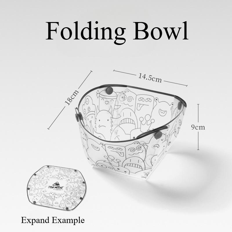 Ultralight Portable Foldable Camping Tableware Foldable Bowl Dinner Plate Coffee Filter Funnel Cup Travel Chopping Tableware