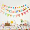 Birthday Decoration, Banners, Colorful Flags, Children's First Birthday Party Decoration and Arrangement, Triangular Flags and Streamers