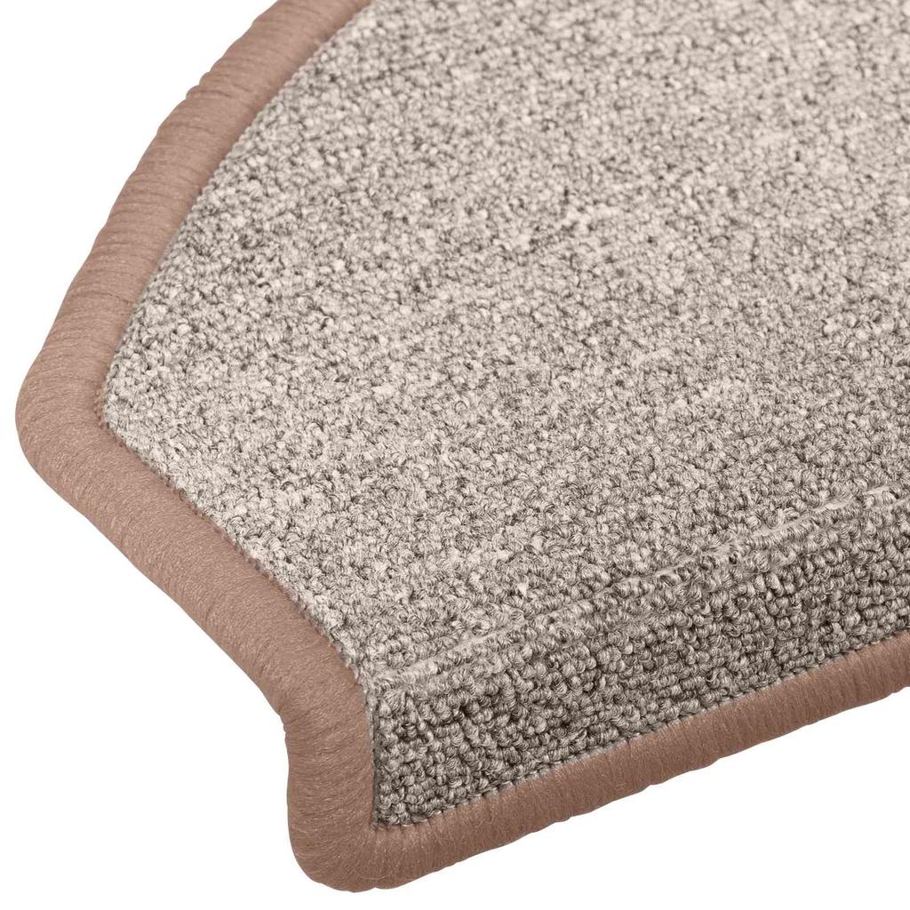Self Adhesive Stair Protectors Semi Circular 15 Pcs Light Brown