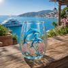 Sea Turtle Glass Tumbler, Ocean Theme Drinking Mug, Borosilicate Tea Cup for Coffee Juice, Beach Gift for Nature Lovers