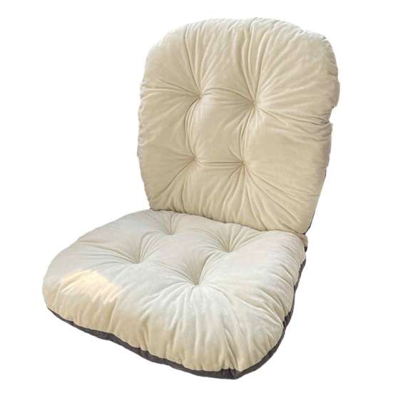 Cuscino Sedile Extra Spesso Cuscino per Sedia con Supporto Lombare, Morbido Supporto per Schiena con Laccetti, Antiscivolo per Ufficio, Sedie da Pranzo e da Gioco