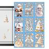 Christmas Decals Santa Claus Waterproof Home Decor Cartoon Window Stickers Christmas Clings for Party Holiday Winter Glass Wall