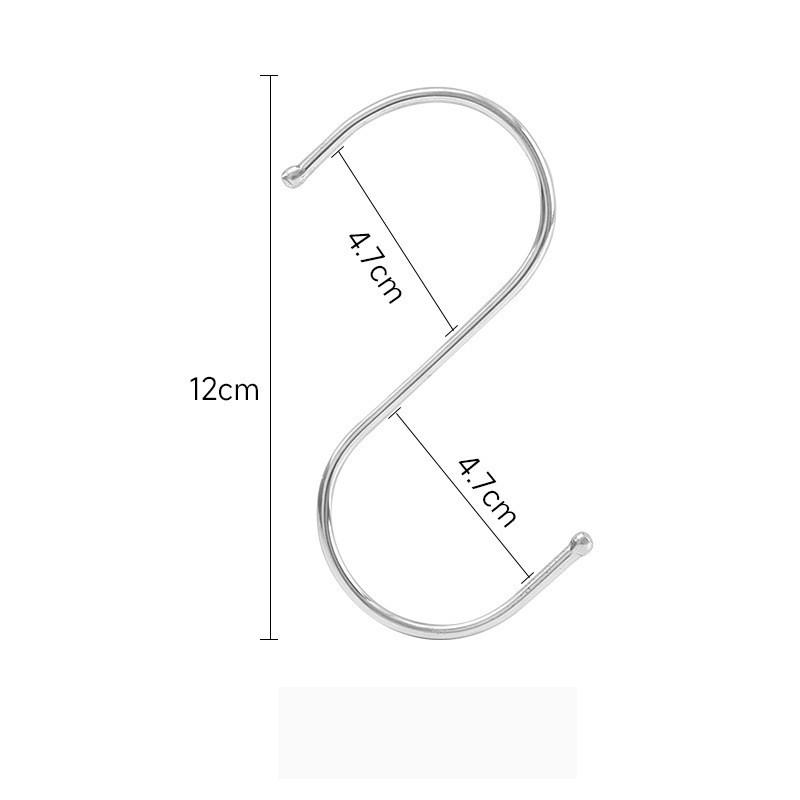 1/5pcs Stainless Steel S Hooks,3 Sizes Multifunctional Metal Hook for Hanging Plants Bag Towel,Hats Hook for Bathroom Organizers