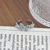 Super Fairy Light Luxury High-End Purple Zircon Row Diamond Flower Opening Ring Niche Full Of Diamonds Sweet And Cool Personality Ring Woman