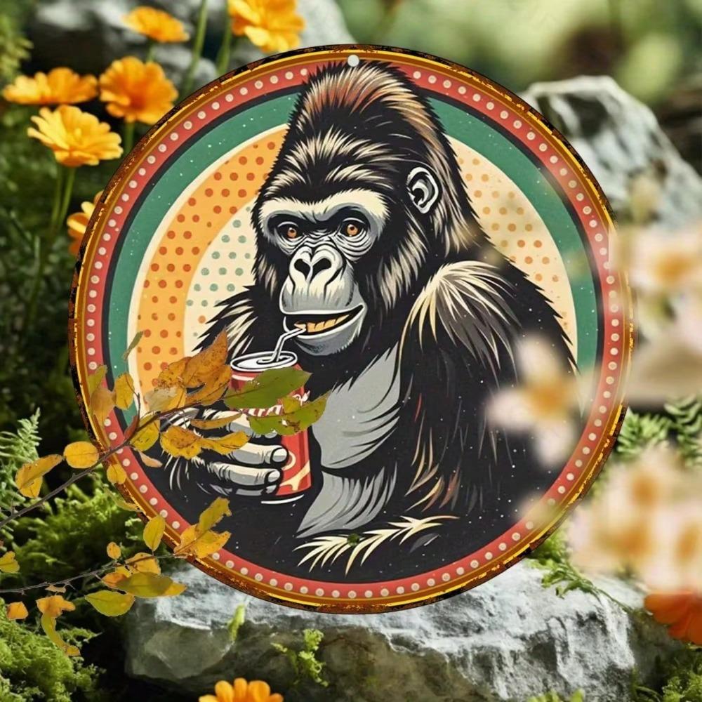 Vintage Coca Cola Gorilla Retro Metal Tin Sign UV Printed Wall Art Decor 1pc