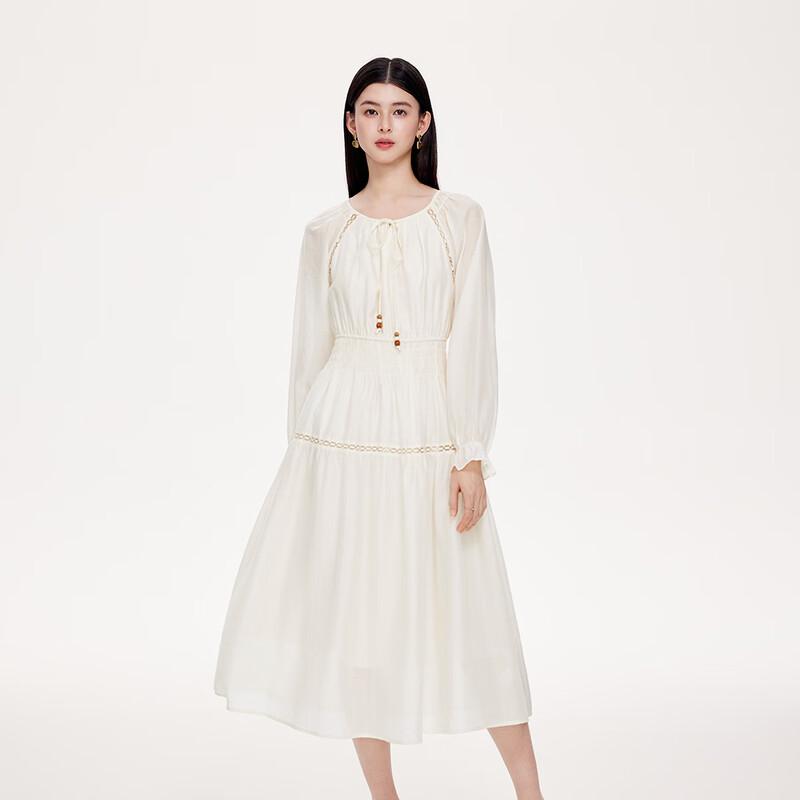 

FivePlus Women s French Retro Elegant Long Sleeve Dress L