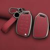 Zinc Alloy+Pu Leather Car Key Case For Hyundai Sonata Santa Fe Tucson Elantra Ix35 Ix45 Flip Remote Key Full Cover Holder Shell