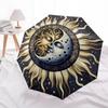 Golden Celestial Sun & Moon Tapestry Wall Hanging Decor Umbrella, Christmas Gift Y371