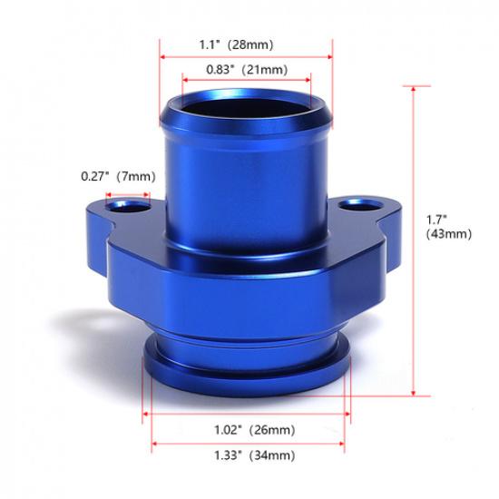Coolant Hose Aluminum Flange Upgrade For BMW M X1 4 5 N20 N26 N52 N54 N55 Blue