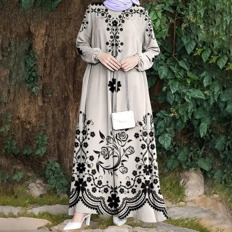 

Мусульманский женский халат, Свободный, Повседневная одежда, Подходит для богослужений, Новая мода 5XL красный