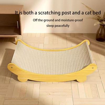 Abnehmbares Katzenkratzbrett Verschleißfestes Katzenschlafbett Multifunktions-Haustierspielzeug Katzenkratzmatten Sisalhanf Katzenmöbel