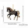 2D Flat Acrylic Horse Ornaments Figurine Decor Christmas Horse Decorations for Women Girl Home Holiday Tabletop Wall Pendant