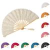Lace Folding Fan with Tassel Hollow Ribs Vintage European Dance Performance Party Photo Props Portable Summer Hand Held Fan Women Girls Gift