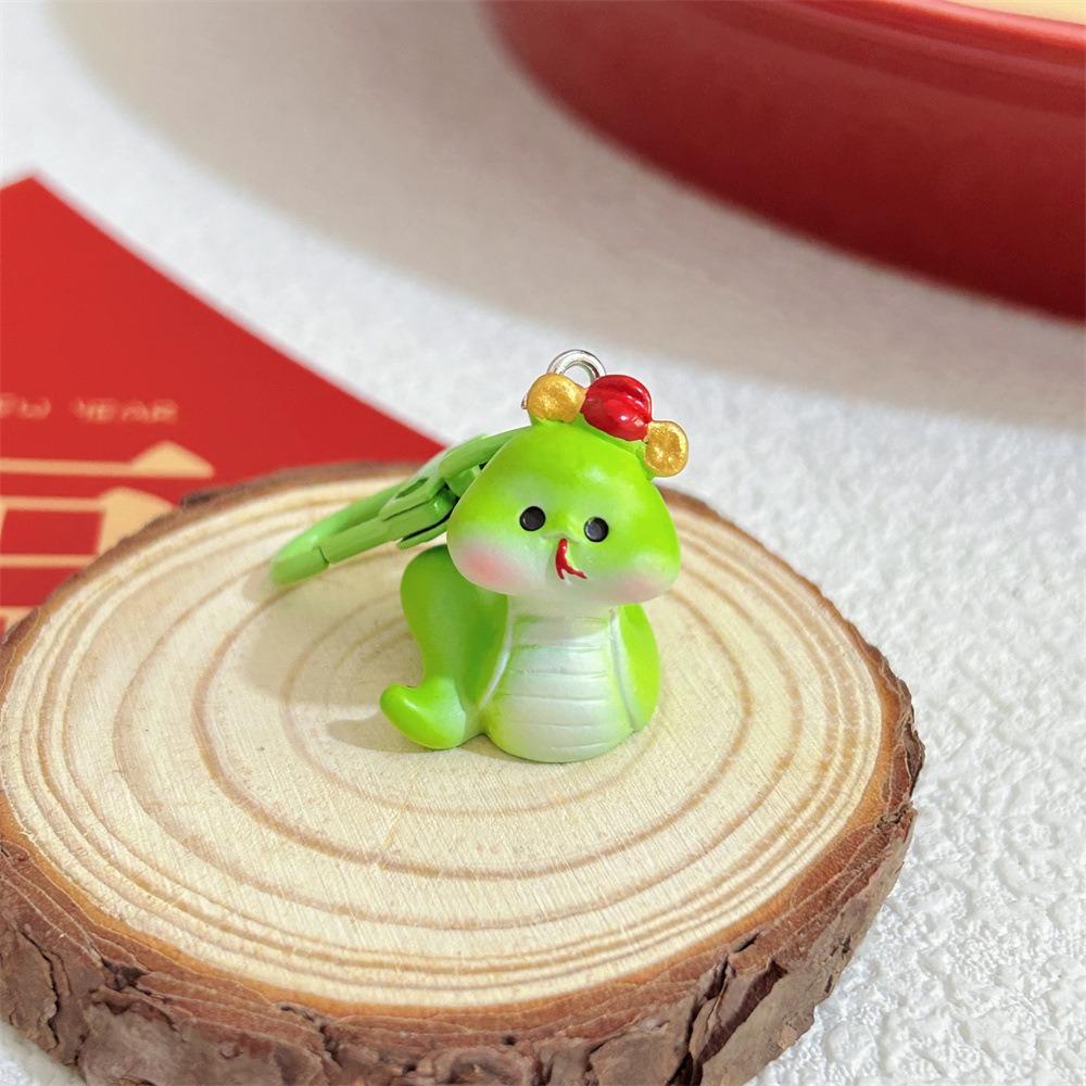 

Chinese Snake Pendant Keychain Blessing Cartoon Zodiac Key Ring New Year Gifts Style 3