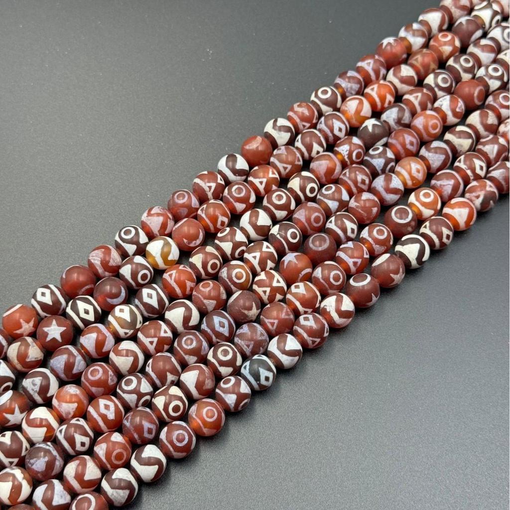 10MM Tibetan Dzi Agate Round Beads for DIY Bracelets & Necklaces