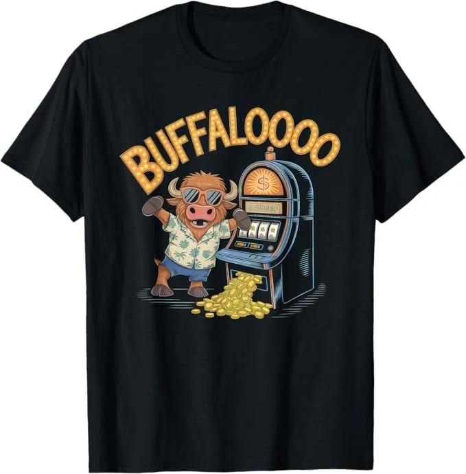 Lucky Buffalo Casino Slot Machine Gambling Gift Gambler T-Shirt S