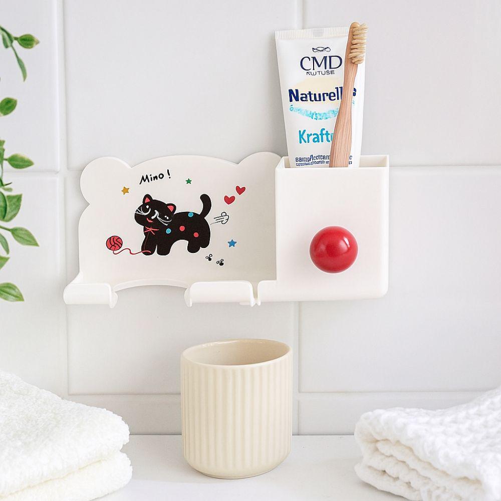 Waterproof Hair Dryer Storage Rack Cartoon Bathroom Storage Bracket  Home Organization