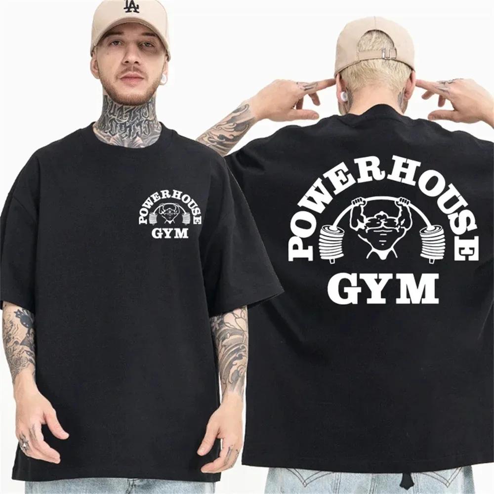 Summer Gym T-Shirt Cotton Men T Shirt Fitness Graphic Print Short Sleeve Casual Women Tee Fashion Street Sport T-shirt Men's Top