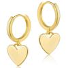 925 Sterling Silver Heart Dangle Earrings for Women Silver Dangle Leverback Earrings Hypoallergenic Love Heart Dangle Earrings