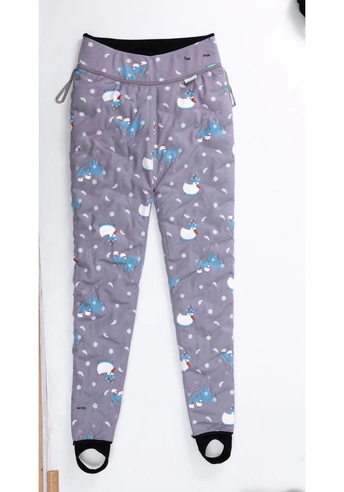 

Women s Plus Velvet High Waist Slimming Cotton Pants for Autumn/Winter L (approx. 100-120 lbs)