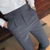 Frühling Sommer Herbst Hochtaillierte Hose Herren Formelle Hose Business Casual Hose