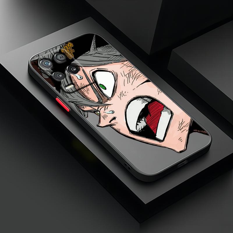 Black Clover Anime Cool For OPPO A98 A96 A94 A93 A78 A77S A76 A74 A73 A72 A57E S A56S Frosted Translucent Phone Case