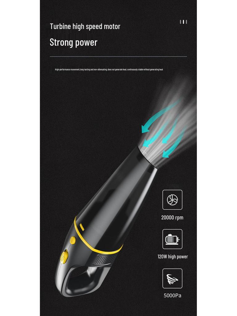 Dual-Use High-Power Mini Handheld Portable Vacuum Cleaner for Car and Home