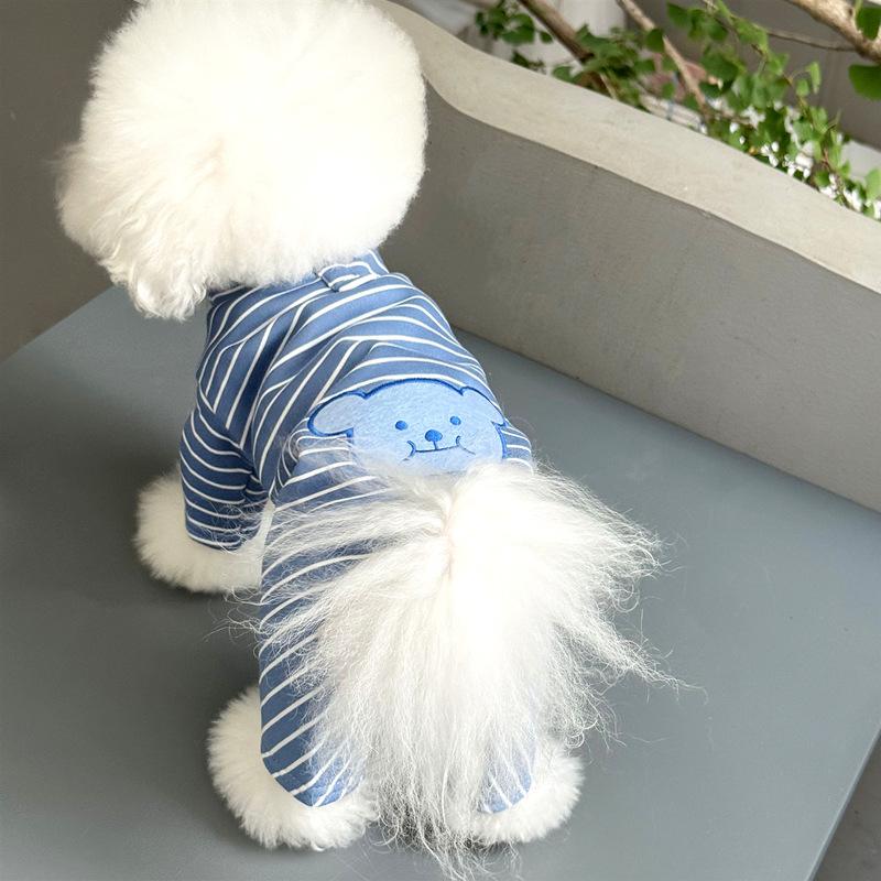 Dog Four-legged Clothing Teddy Bichon Small Dog Pomeranian VIP Schnauzer Traction Pet Clothing Autumn And Winter Clothing