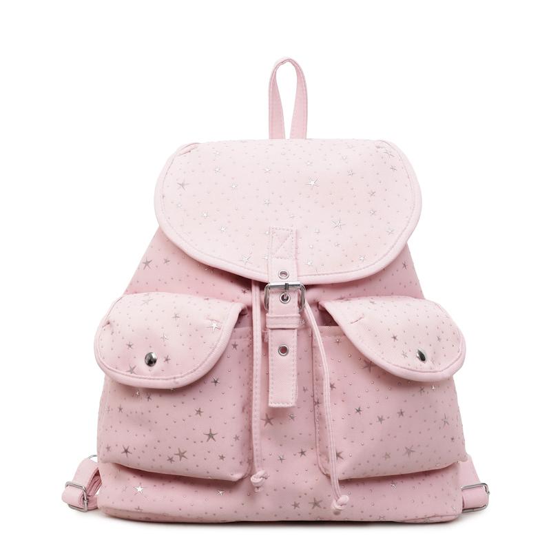 2026 Early Spring New Casual Large Capacity Backpacks Starry Sky String High Quality Denim Designer Style Backpacks for Women